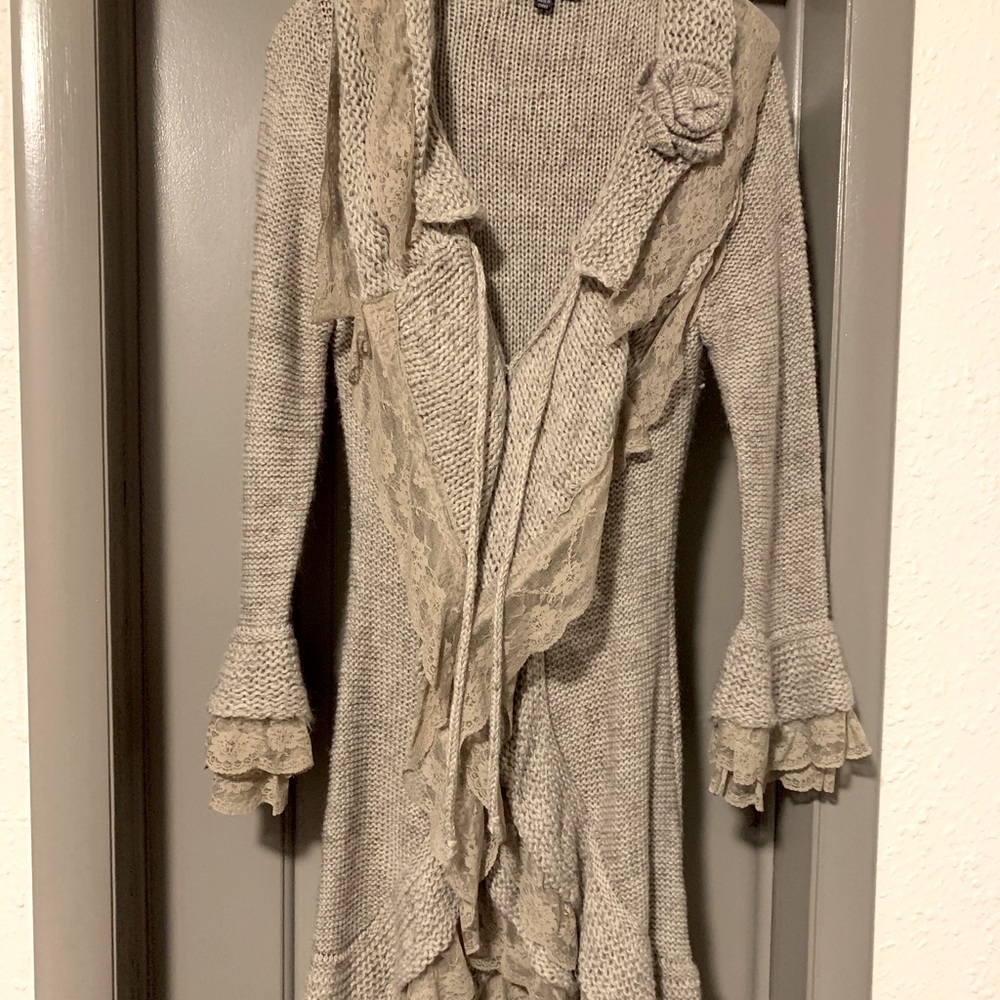 Long knit sweater